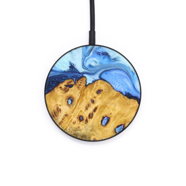 Circle Wood+Resin Wireless Charger - Esteban (Blue, 640117) Sale