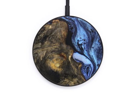 Circle Wood+Resin Wireless Charger - Nikita (Blue, 641079) Online now