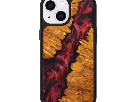 iPhone 13 Wood+Resin Phone Case - Eugene (Red, 641072) Sale