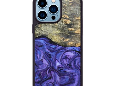 iPhone 14 Pro Max Wood+Resin Phone Case - Litzy (Galaxy, 637772) Online now