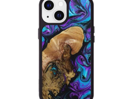 iPhone 13 Wood+Resin Phone Case - Trevon (Purple, 640057) on Sale