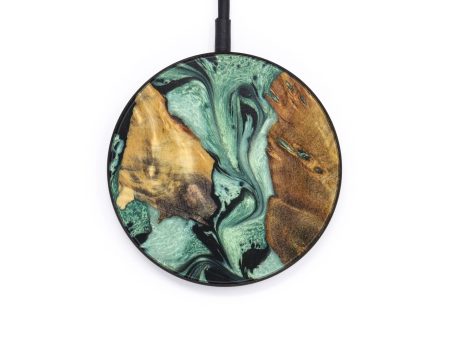 Circle Wood+Resin Wireless Charger - Trudy (Green, 637897) Online now