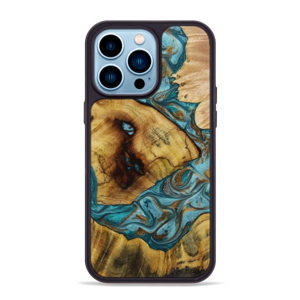 iPhone 14 Pro Max Wood+Resin Phone Case - Harrison (Mosaic, 643295) Online Hot Sale