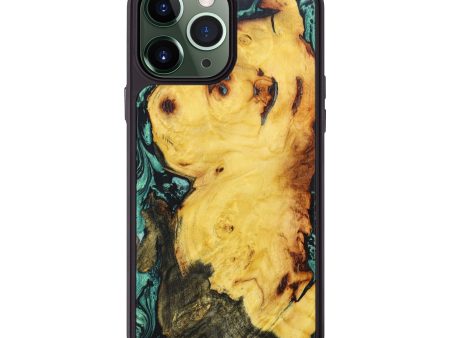 iPhone 13 Pro Max Wood+Resin Phone Case - Paola (Green, 637659) Online Sale