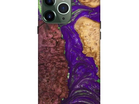 iPhone 13 Pro Max Wood+Resin Live Edge Phone Case - Angelica (Purple, 639581) Discount