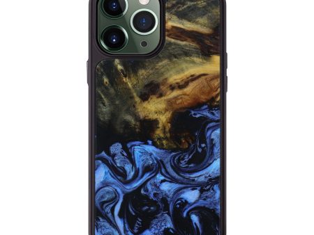 iPhone 13 Pro Max Wood+Resin Phone Case - Cathleen (Blue, 642223) Online Hot Sale