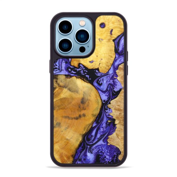 iPhone 14 Pro Max Wood+Resin Phone Case - Marcella (Mosaic, 638068) For Discount