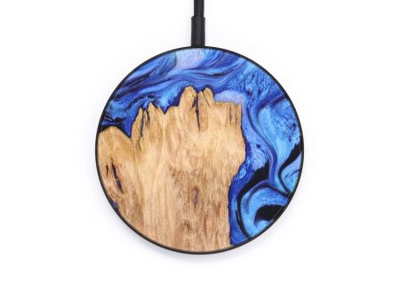 Circle Wood+Resin Wireless Charger - Talan (Blue, 637903) Fashion