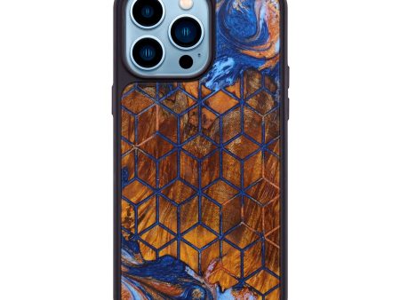 iPhone 14 Pro Max Wood+Resin Phone Case - Javier (Pattern, 639807) For Cheap