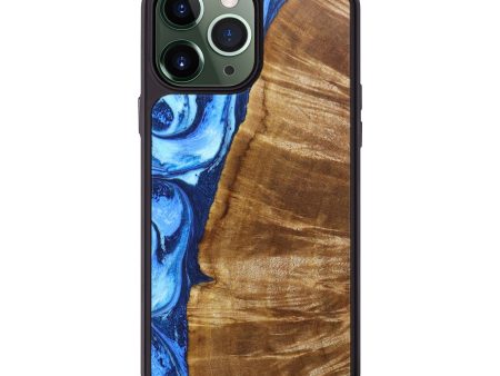 iPhone 13 Pro Max Wood+Resin Phone Case - Cedric (Blue, 638651) Online