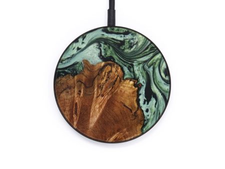 Circle Wood+Resin Wireless Charger - Christa (Green, 640708) Supply