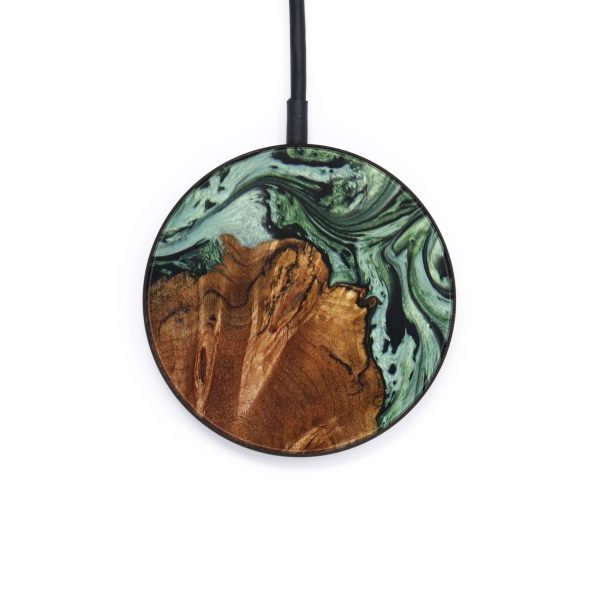 Circle Wood+Resin Wireless Charger - Christa (Green, 640708) Supply