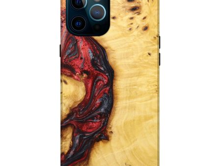 iPhone 12 Pro Max Wood+Resin Live Edge Phone Case - Joaquin (Red, 638735) Fashion