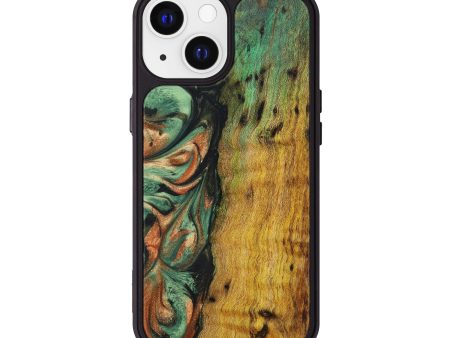 iPhone 13 Wood+Resin Phone Case - Gordon (Green, 639645) Online Sale