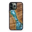 iPhone 13 Pro Max Wood+Resin Phone Case - Amber (Teal & Gold, 639767) Online now