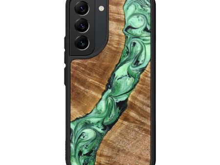 Galaxy S22 Wood+Resin Phone Case - Cassie (Green, 638667) Sale