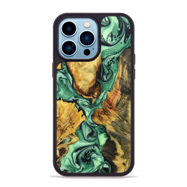 iPhone 14 Pro Max Wood+Resin Phone Case - Donnie (Mosaic, 638069) Online now