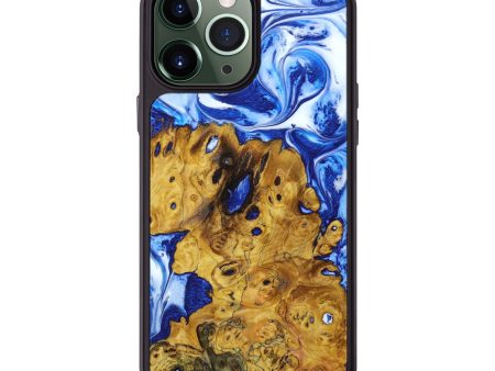 iPhone 13 Pro Max Wood+Resin Phone Case - Ericka (Blue, 640450) Online Sale