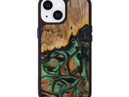 iPhone 13 Wood+Resin Phone Case - Clifton (Green, 641341) Supply