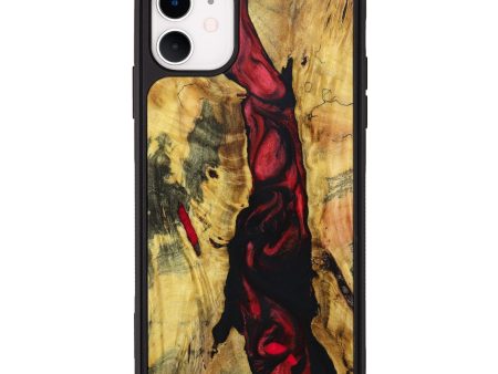 iPhone 11 Wood+Resin Phone Case - Millie (Red, 639192) Hot on Sale