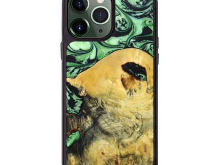 iPhone 13 Pro Max Wood+Resin Phone Case - Xavier (Green, 640882) Discount