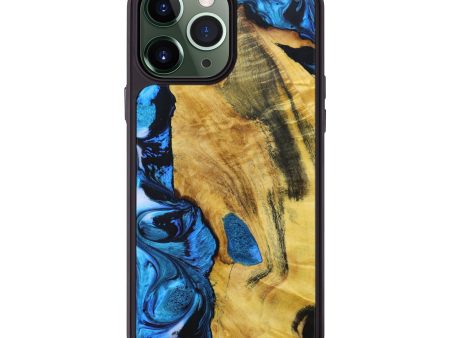 iPhone 13 Pro Max Wood+Resin Phone Case - Payton (Blue, 639662) Online now