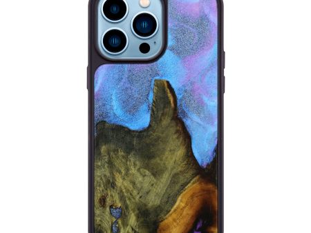 iPhone 14 Pro Max Wood+Resin Phone Case - Haley (Galaxy, 639564) For Discount