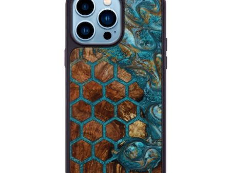 iPhone 14 Pro Max Wood+Resin Phone Case - Larry (Pattern, 643213) For Cheap