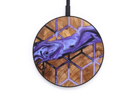 Circle Wood+Resin Wireless Charger - Vivian (Pattern, 637884) For Cheap