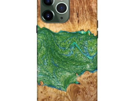 iPhone 13 Pro Max Wood+Resin Live Edge Phone Case - Barbara (Green, 640488) Cheap