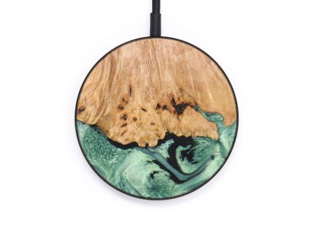 Circle Wood+Resin Wireless Charger - Brett (Green, 637892) Supply