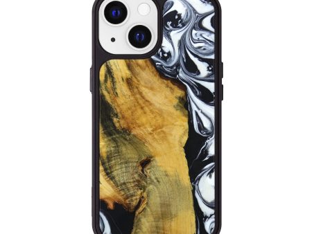 iPhone 13 Wood+Resin Phone Case - Kristen (Black & White, 639370) Discount