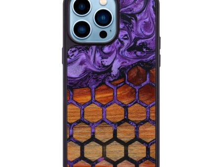 iPhone 14 Pro Max Wood+Resin Phone Case - Jewel (Pattern, 642370) Online now