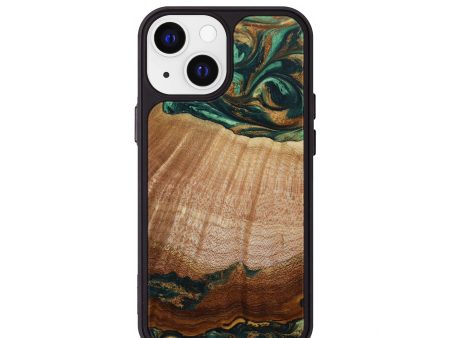 iPhone 13 mini Burl Wood Phone Case - Carter (Green, 643259) Hot on Sale