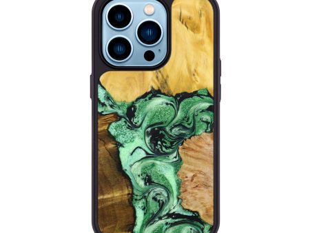 iPhone 14 Pro Wood+Resin Phone Case - Colt (Mosaic, 638689) on Sale