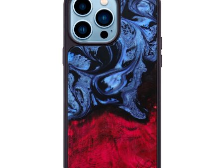 iPhone 14 Pro Max Wood+Resin Phone Case - Joanna (Blue, 642215) on Sale