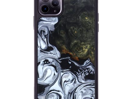 iPhone 11 Pro Max Wood+Resin Phone Case - Cheri (Black & White, 640857) Online now