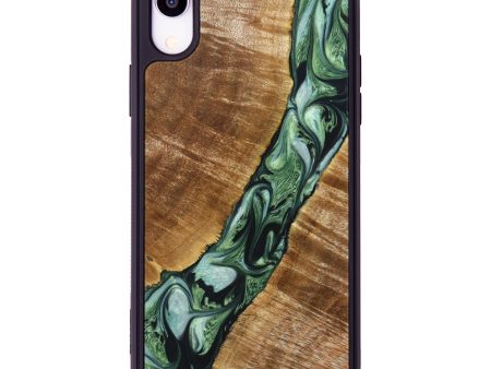 iPhone Xr Wood+Resin Phone Case - Kendra (Green, 637495) For Discount