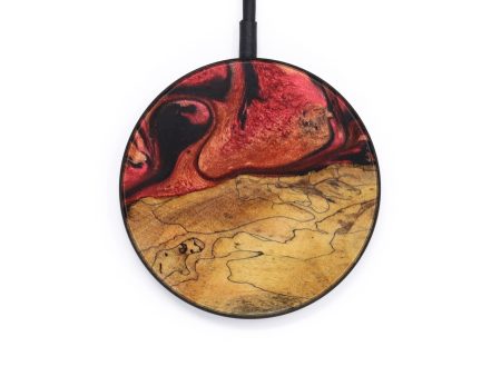 Circle Wood+Resin Wireless Charger - Pedro (Red, 640141) Online now