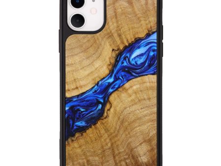 iPhone 11 Wood+Resin Phone Case - Jewell (Blue, 640901) Online Hot Sale