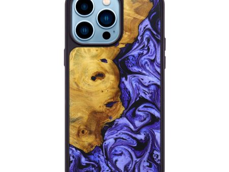 iPhone 14 Pro Max Wood+Resin Phone Case - Waylon (Purple, 638032) Cheap