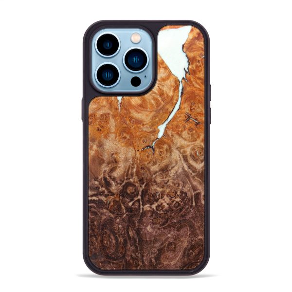 iPhone 14 Pro Max Wood+Resin Phone Case - Jocelyn (Maple Burl, 638723) Cheap