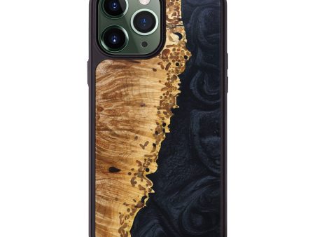 iPhone 13 Pro Max Wood+Resin Phone Case - Demetrius (Black & White, 638308) Online Sale