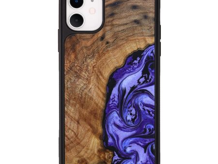 iPhone 11 Wood+Resin Phone Case - Elsa (Purple, 638036) Discount