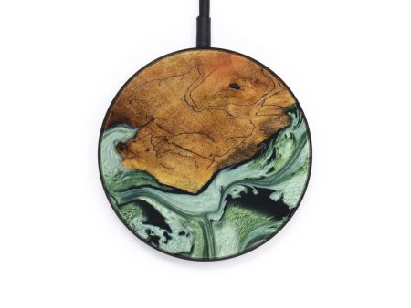 Circle Wood+Resin Wireless Charger - Tyson (Green, 640709) Sale