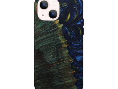 iPhone 14 Wood+Resin Live Edge Phone Case - Darla (Blue, 637729) Sale