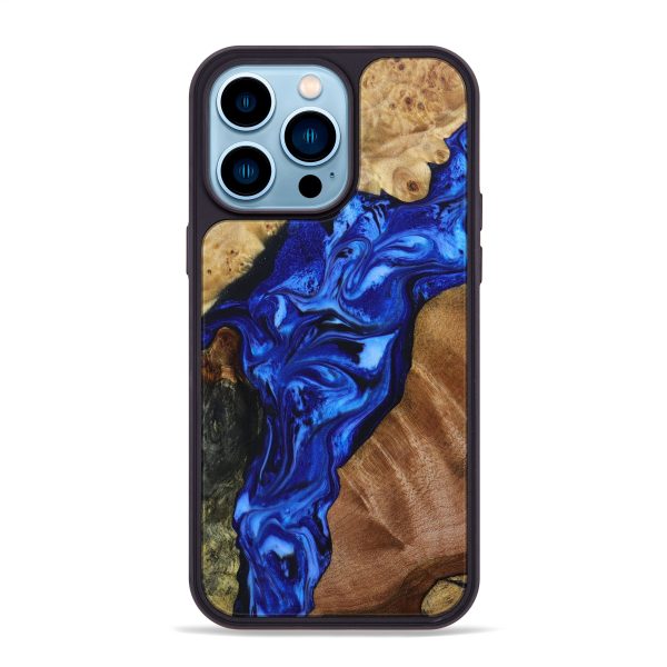 iPhone 14 Pro Max Wood+Resin Phone Case - Savanna (Mosaic, 640870) Online Hot Sale