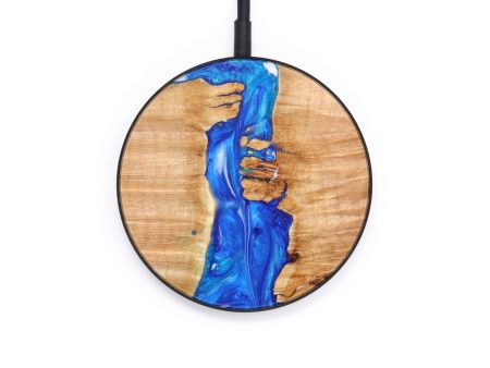 Circle Wood+Resin Wireless Charger - Zuri (Blue, 640687) Online Hot Sale