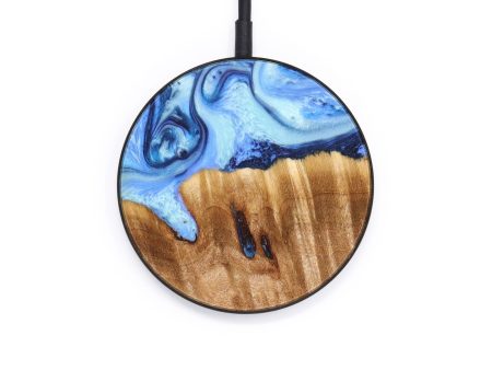 Circle Wood+Resin Wireless Charger - Ari (Blue, 640678) Sale