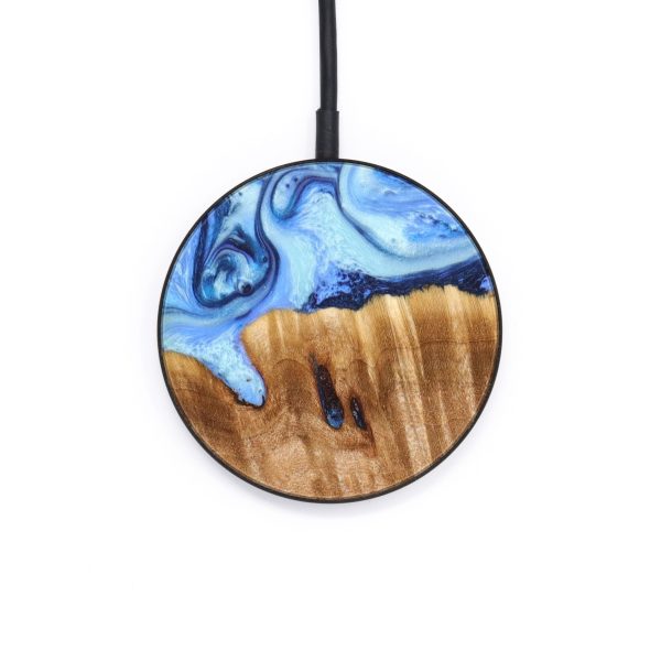 Circle Wood+Resin Wireless Charger - Ari (Blue, 640678) Sale